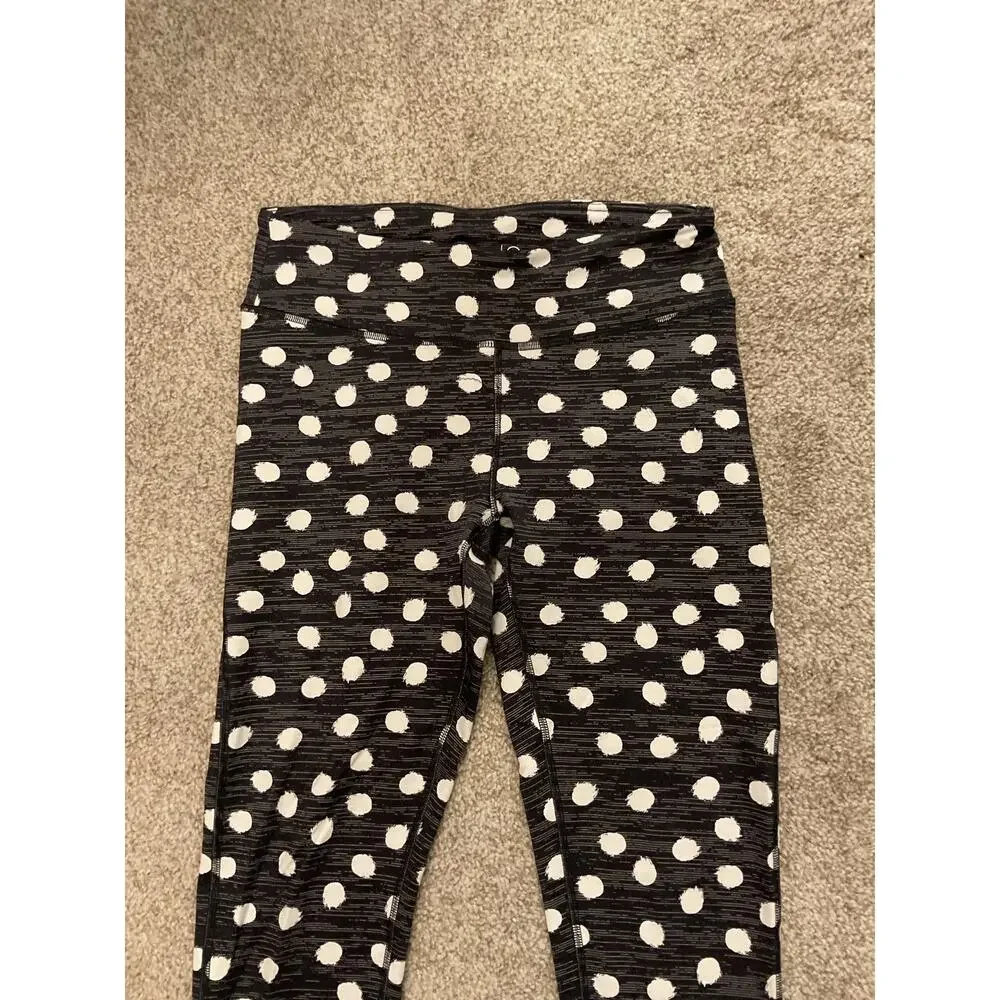 Outdoor Voices TechSweat Black & White Polka Dot 7/8 Leggings, sz M - Picture 3 of 7